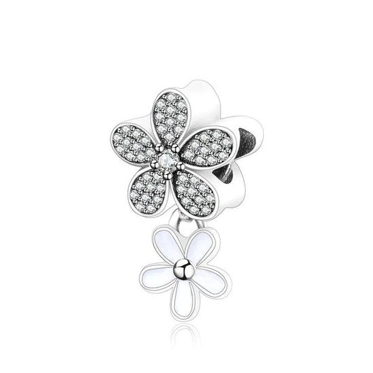 Charm Pandora Doble Flor Primavera Brillante