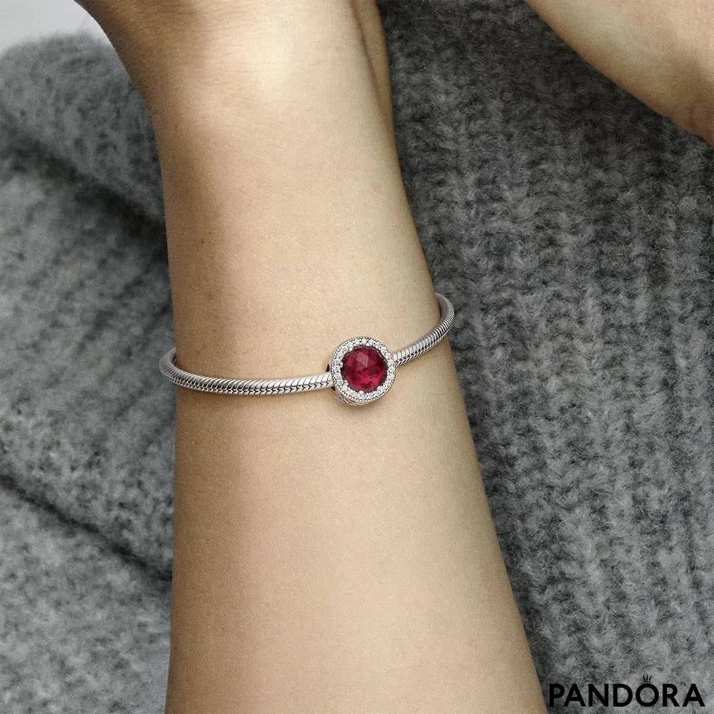 Charm Pandora Circular Brillante Rojo