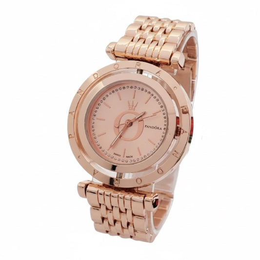 Reloj Pandora Centro Giratorio Rose Gold Brillante