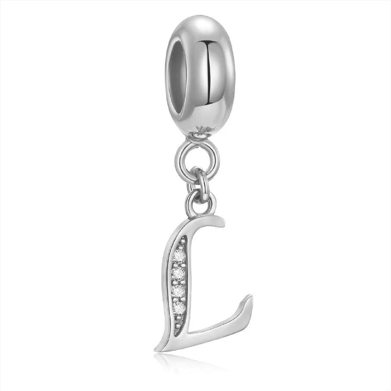 Charm Pandora Inicial Abecedario Cursiva Colgante De La A-Z