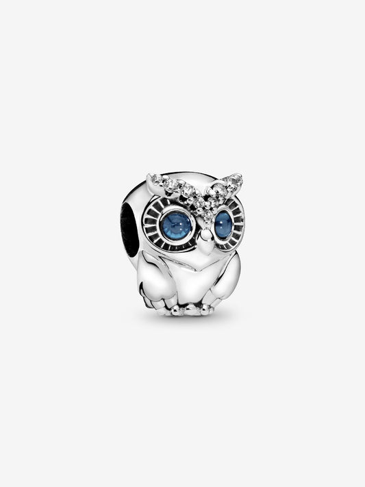 Charm Pandora Búho Brillante Azul