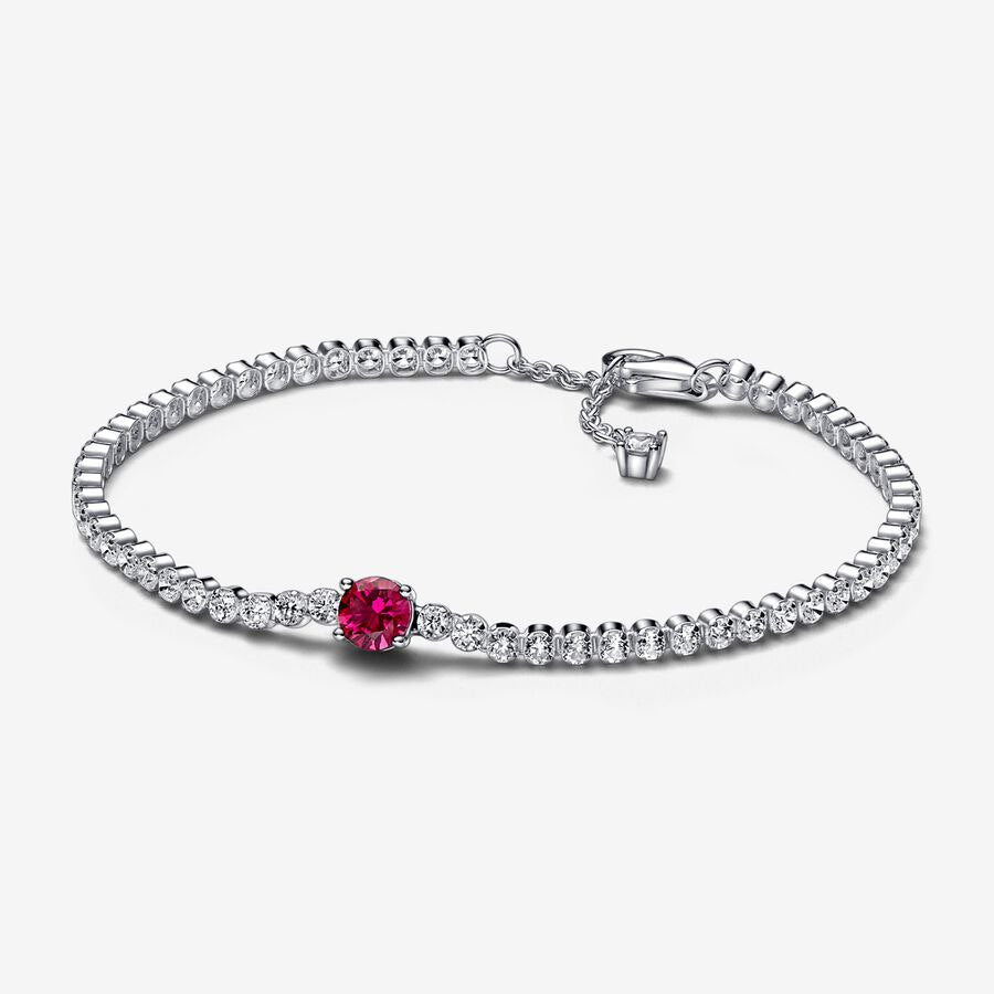 Pulsera Pandora Redonda Brillante Rojo