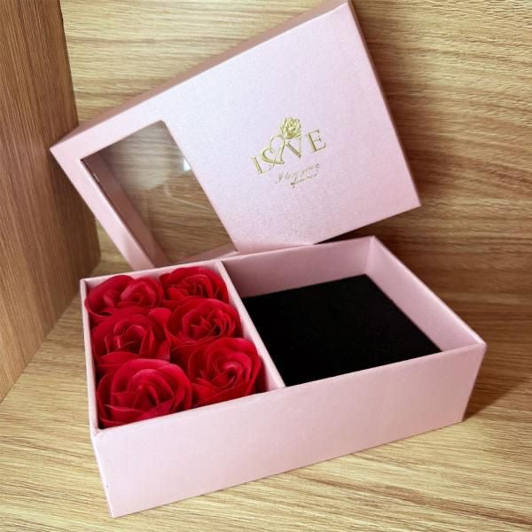 Kit De Regalo 6 Rosas para Joyería Rosa