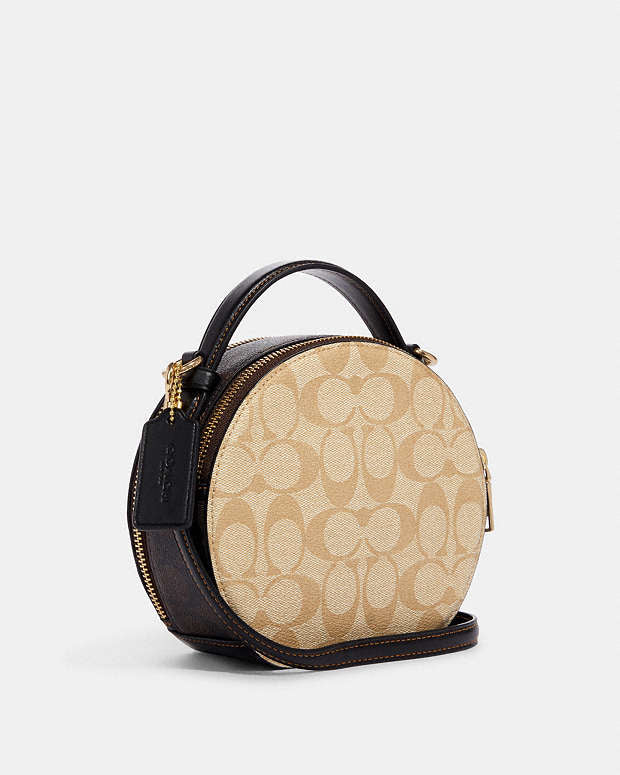 Cartera Coach Caqui Claro Redonda