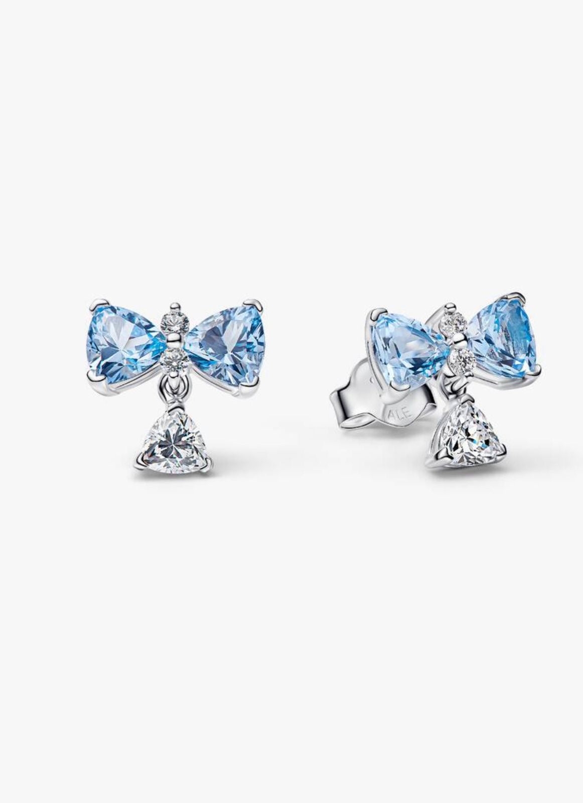 Aretes Pandora Lazo Azul De Bridgerton