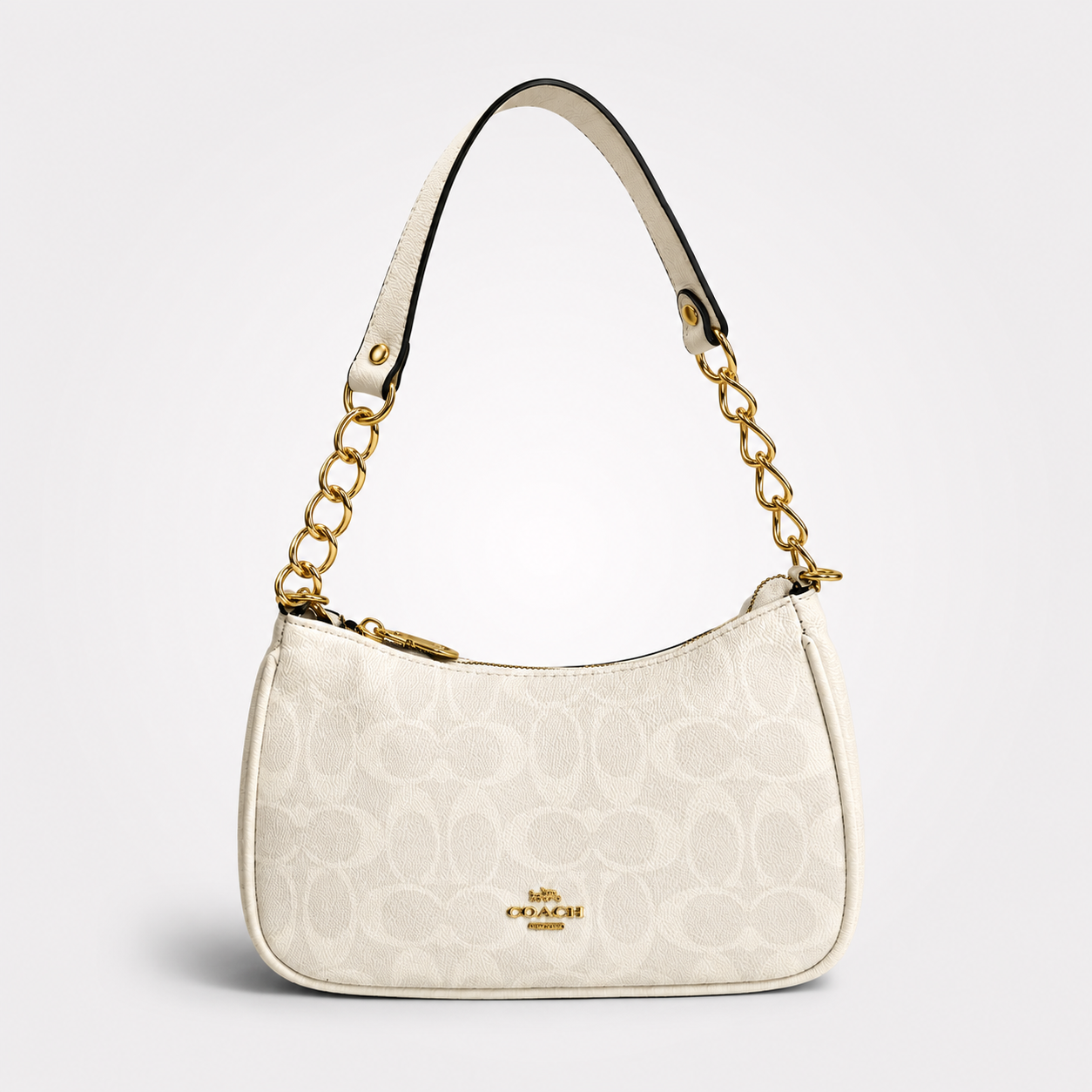Cartera Coach De Hombro Mediana Teri Color Beige Matte