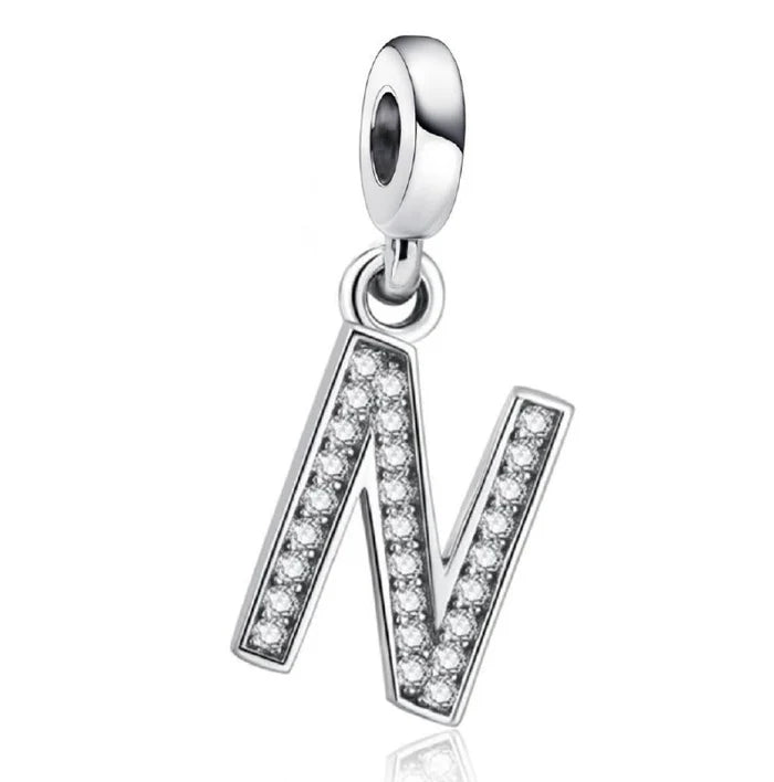 Charm Pandora Inicial Abecedario Brillante en Molde de la A-Z