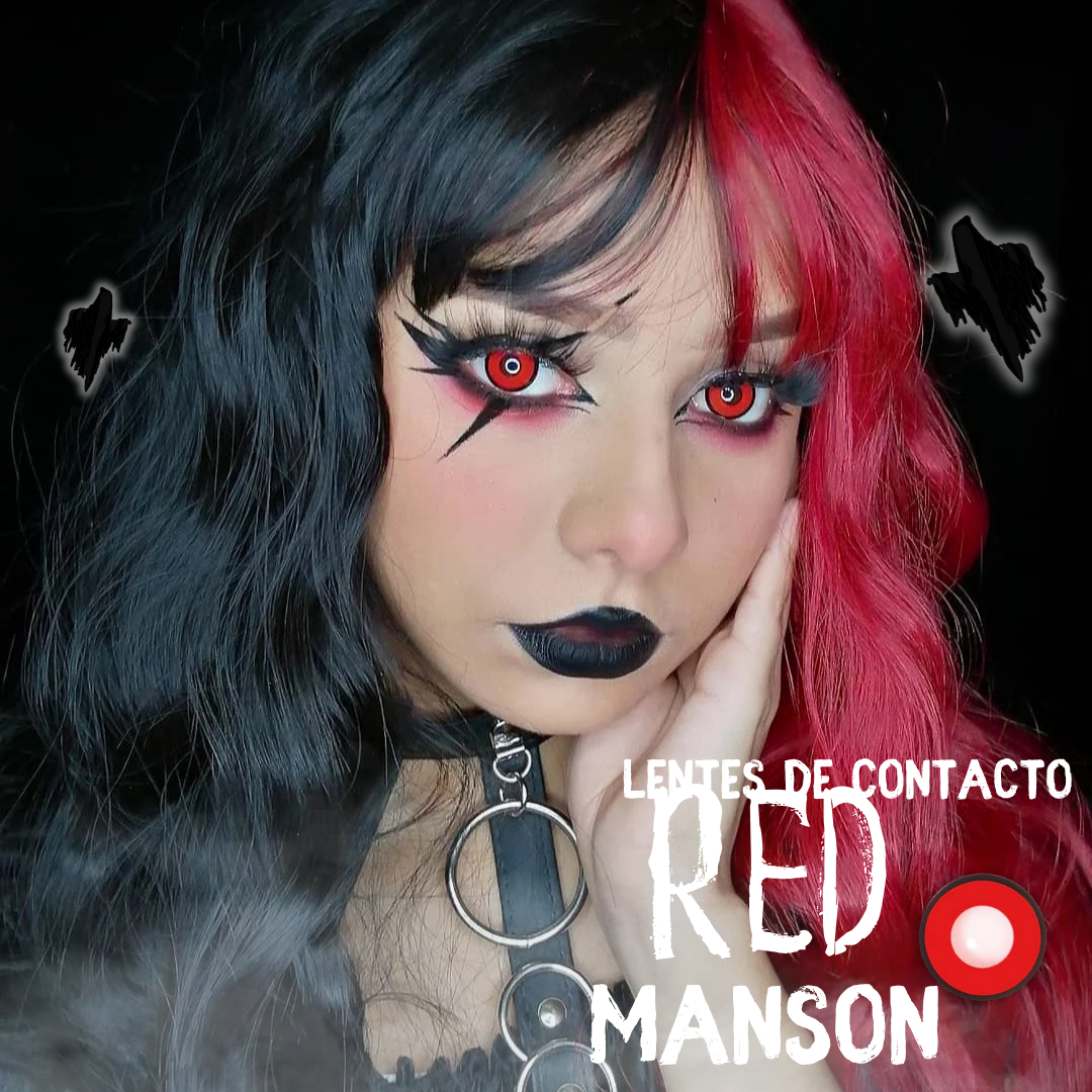 Lentes De Contacto Meetone Halloween Tono Red Mansión