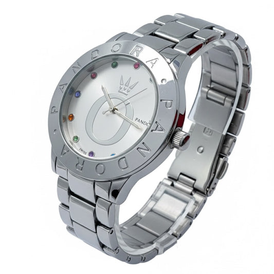 Reloj Pandora Cronógrafo Plateado Logo Grande