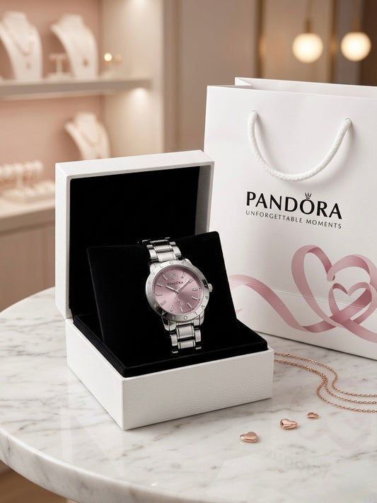 Reloj Pandora Luxury Rosa Calidad Alta