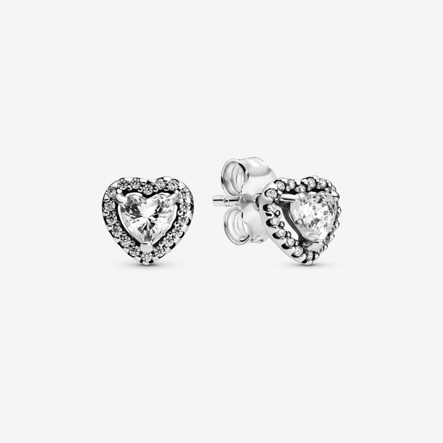 Aretes Pandora Corazones en Relieve