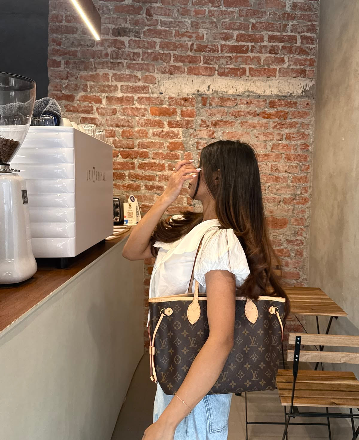 Cartera LOUIS VUITTON Neverful MM Tote Bag Incluye Bolsa De Mano Calildad Alta
