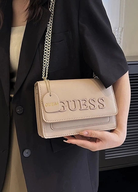 Cartera Guess Cuadrada Beige