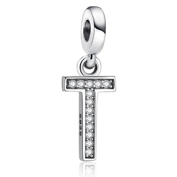 Charm Pandora Inicial Abecedario Brillante en Molde de la A-Z