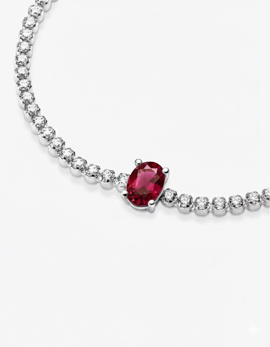 Pulsera Pandora De Pavé Brillante Roja