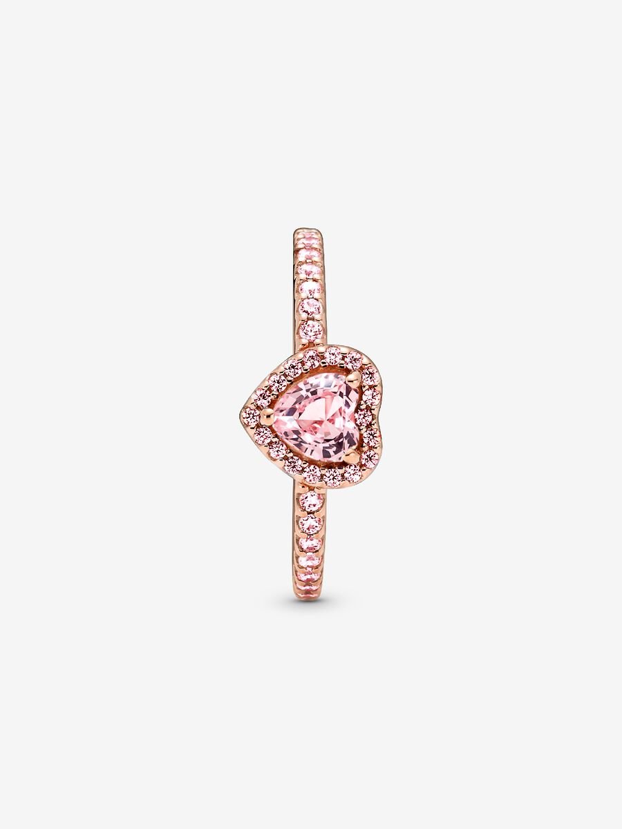 Anillo Pandora Corazón Rosa Brillante en Rose Gold