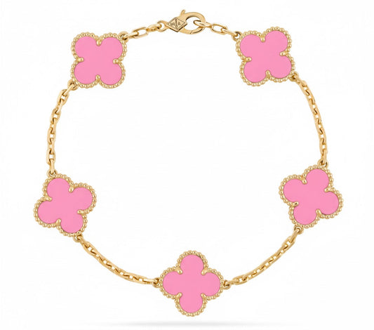 Brazalete Van Cleef Rosada Con Paquetería