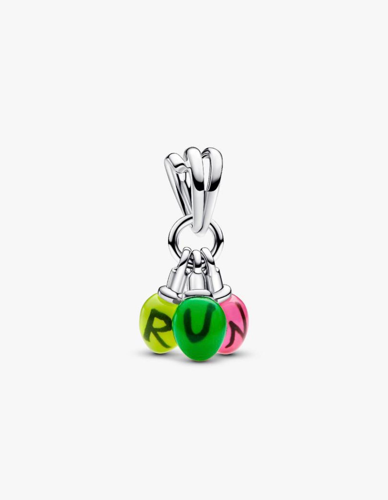 Charm Pandora Colgante "Corre" que Brilla en la Oscuridad de Stranger Things