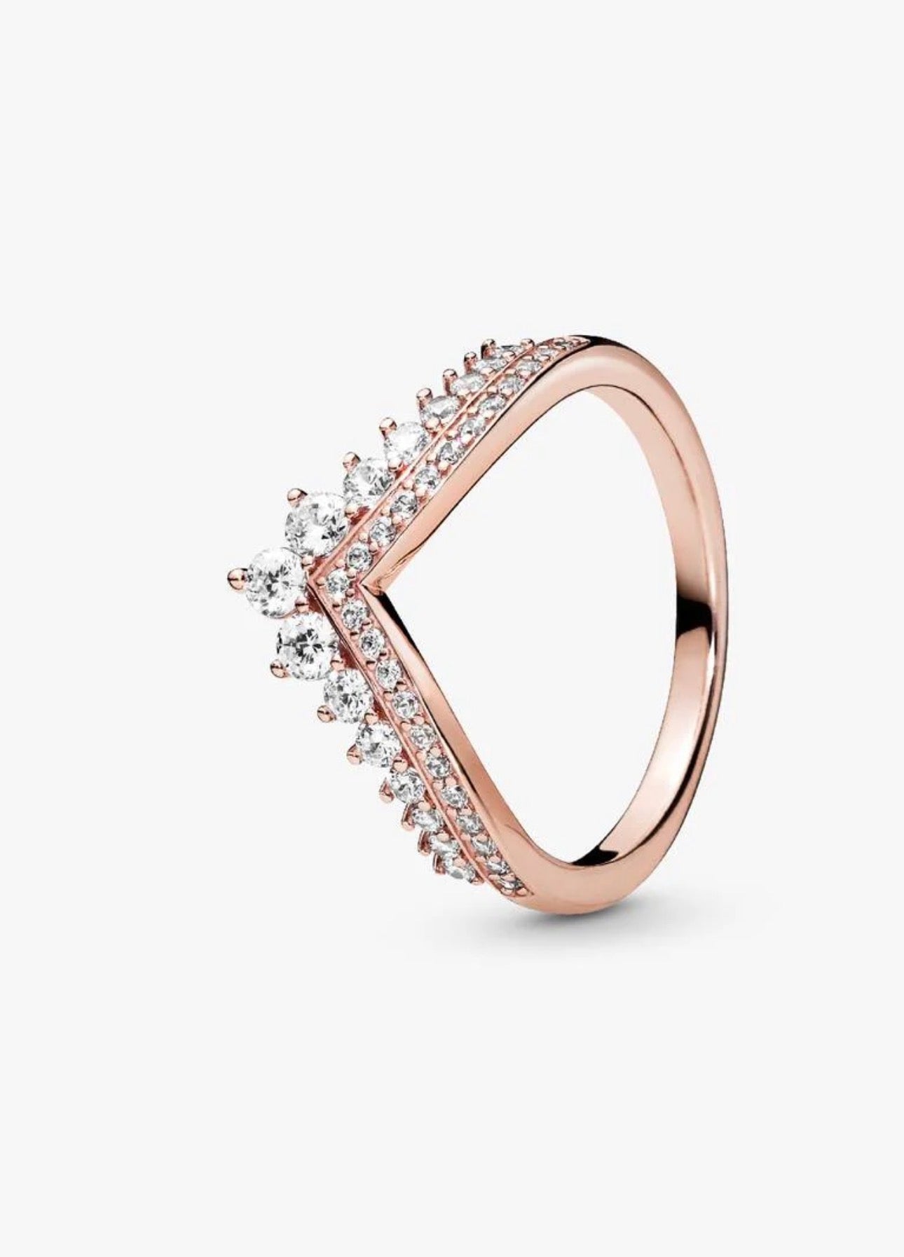 Anillo Pandora Deseo Clásico Princesa En Rose Gold