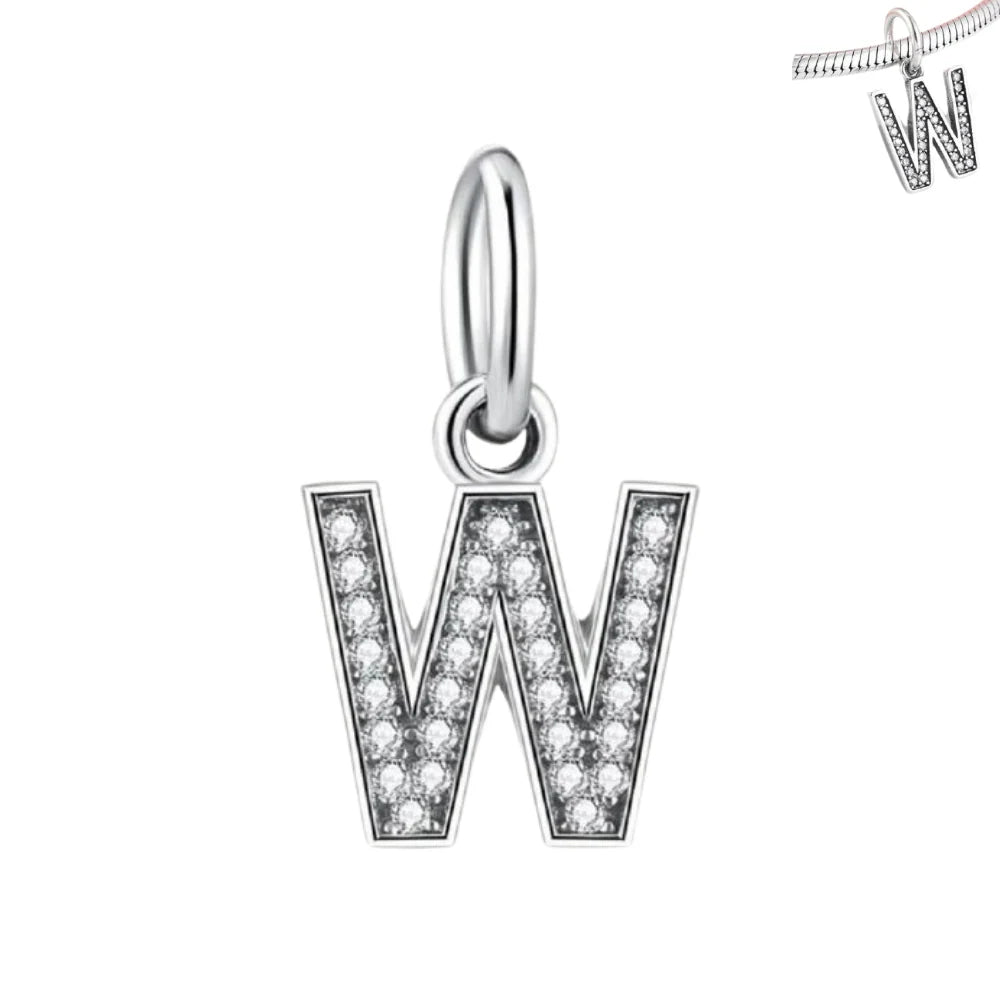Charm Pandora Inicial Abecedario Brillante en Molde de la A-Z