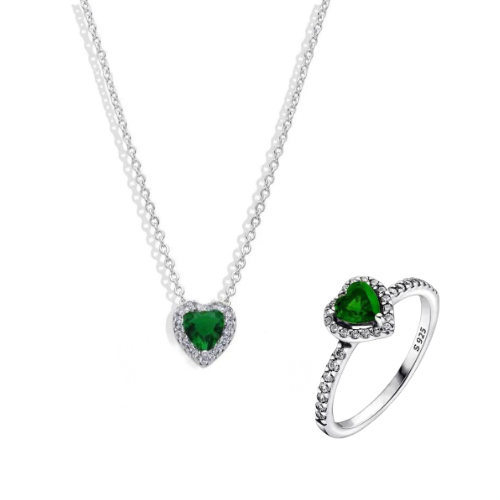 Set Pandora Corazón Verde