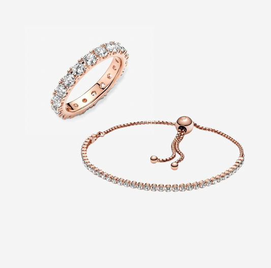 Set Pandora En Tenis Rose Gold Brillante