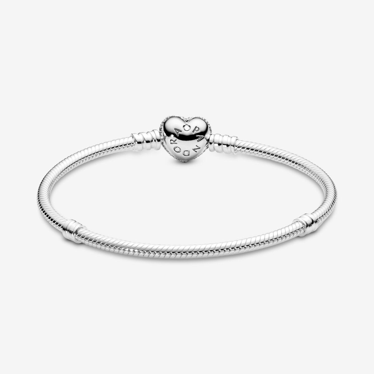 Pulsera Pandora Moments Con Cierre De Corazón Brillante