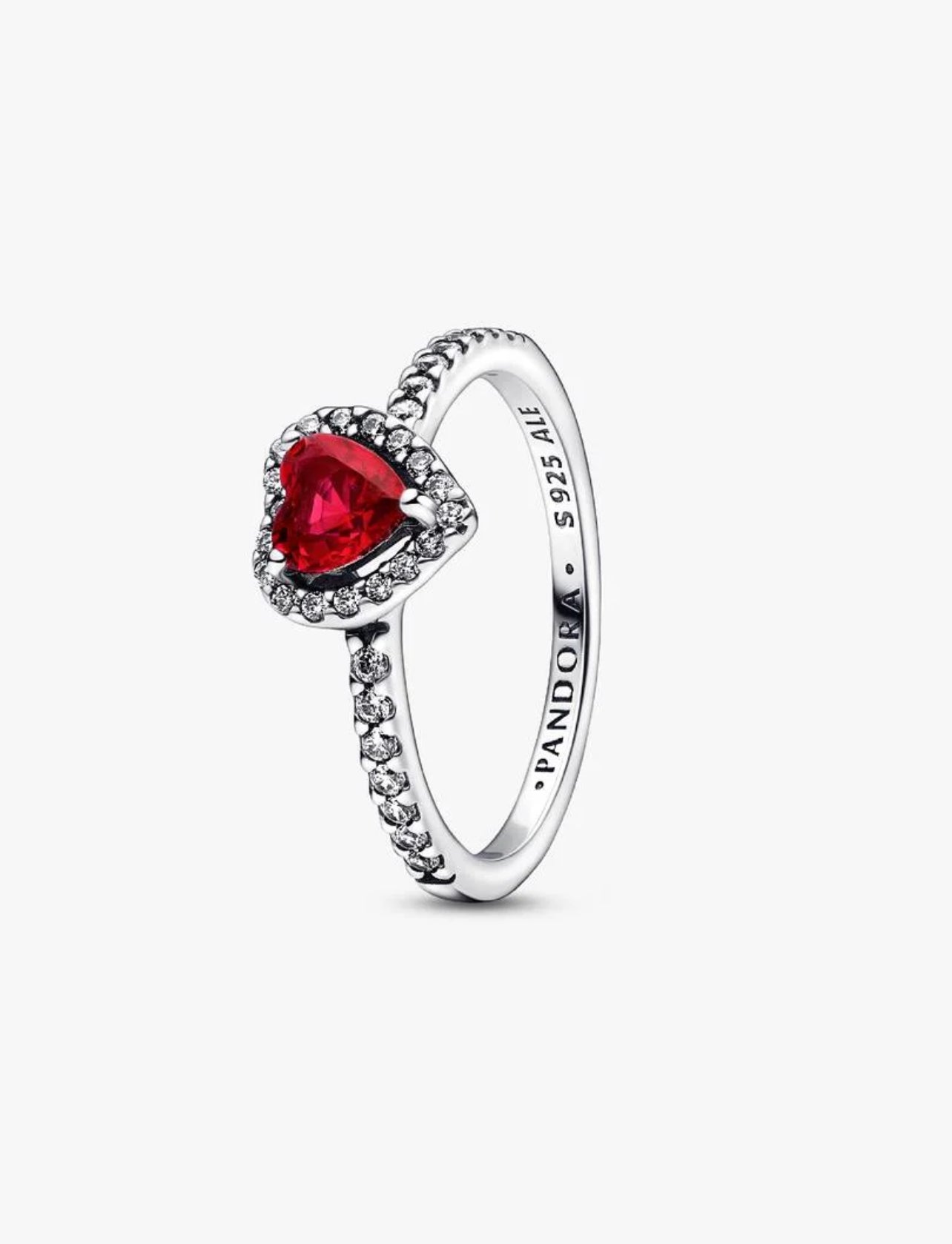 Anillo Pandora Corazón Rojo Brillante