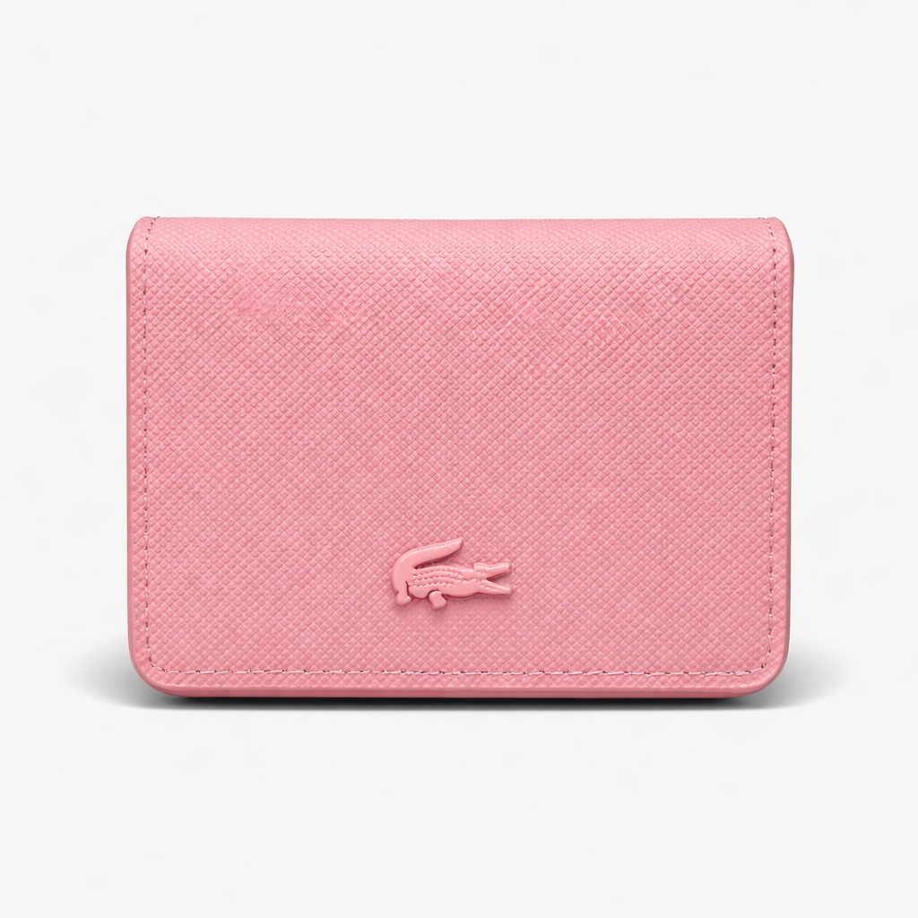 Monedero Lacoste Rosa Con Caja