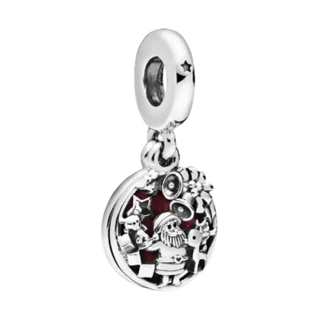 Charm Pandora Colgante Santa Y Sus Renos