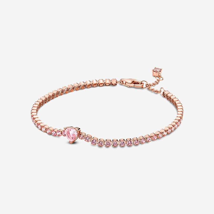 Pulsera Pandora Corazón Brillante Rose Gold