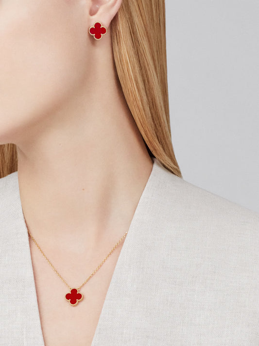 Set Van Cleef Vintage Alhambra Rojo