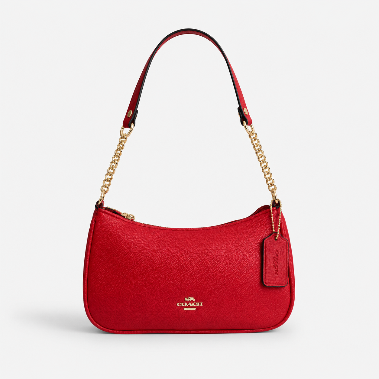 Cartera Coach De Hombro Mediana Teri Color Rojo
