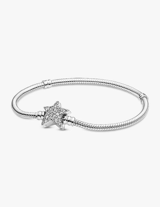 Pulsera Pandora con cierre de Estrella Asimétrica