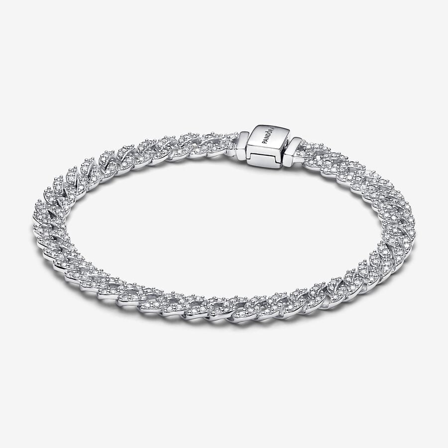 Pulsera de Cadena Pavé Cuban de Pandora Timeless