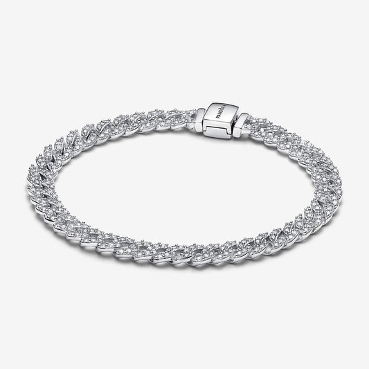 Pulsera de Cadena Pavé Cuban de Pandora Timeless