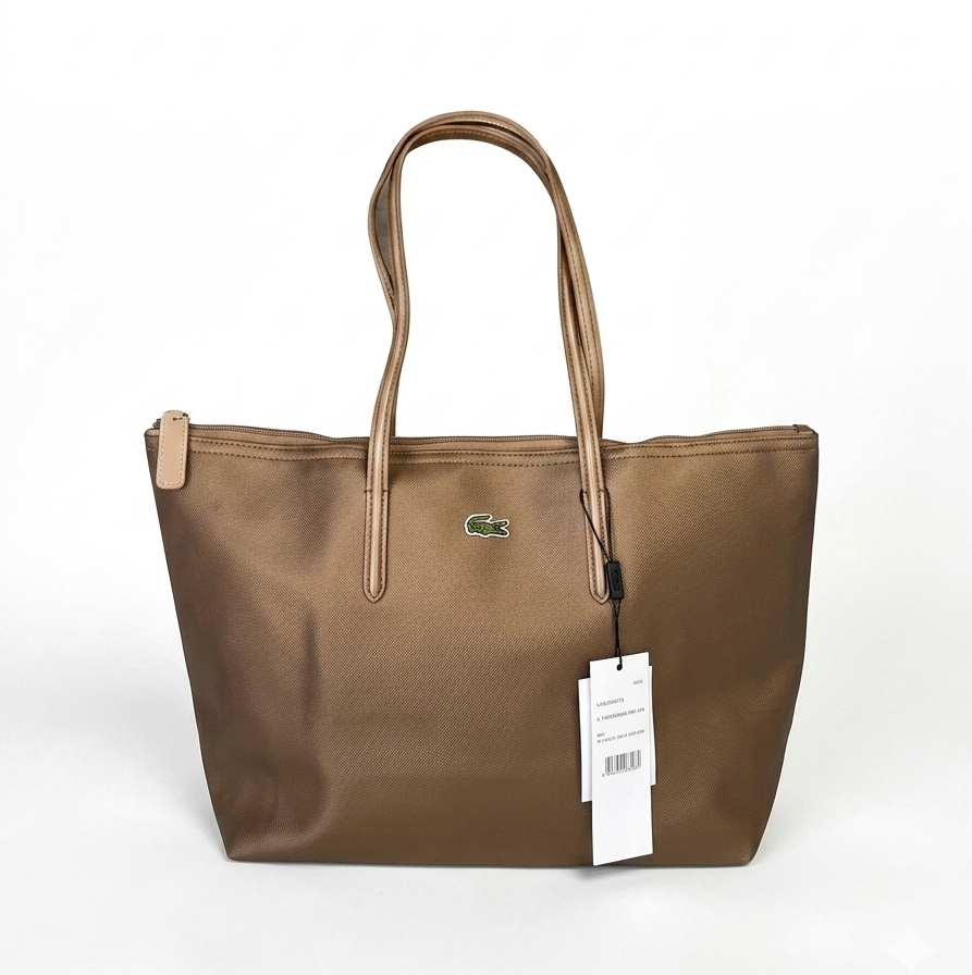 Cartera Lacoste tote grande L.12.12 Marrón