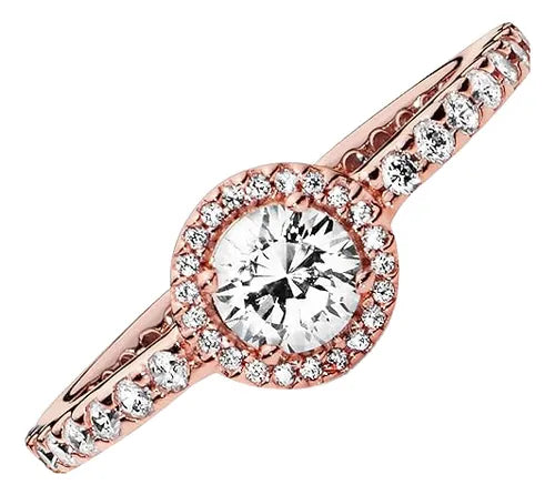 Anillo Pandora Elegancia Clásica Circular Rose Gold