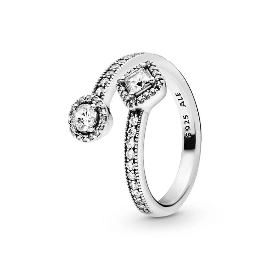 Anillo pandora con circonita abierta cubica