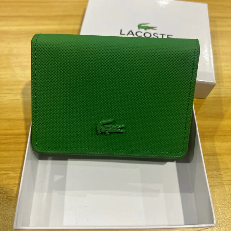Monedero Lacoste Verde Con Caja