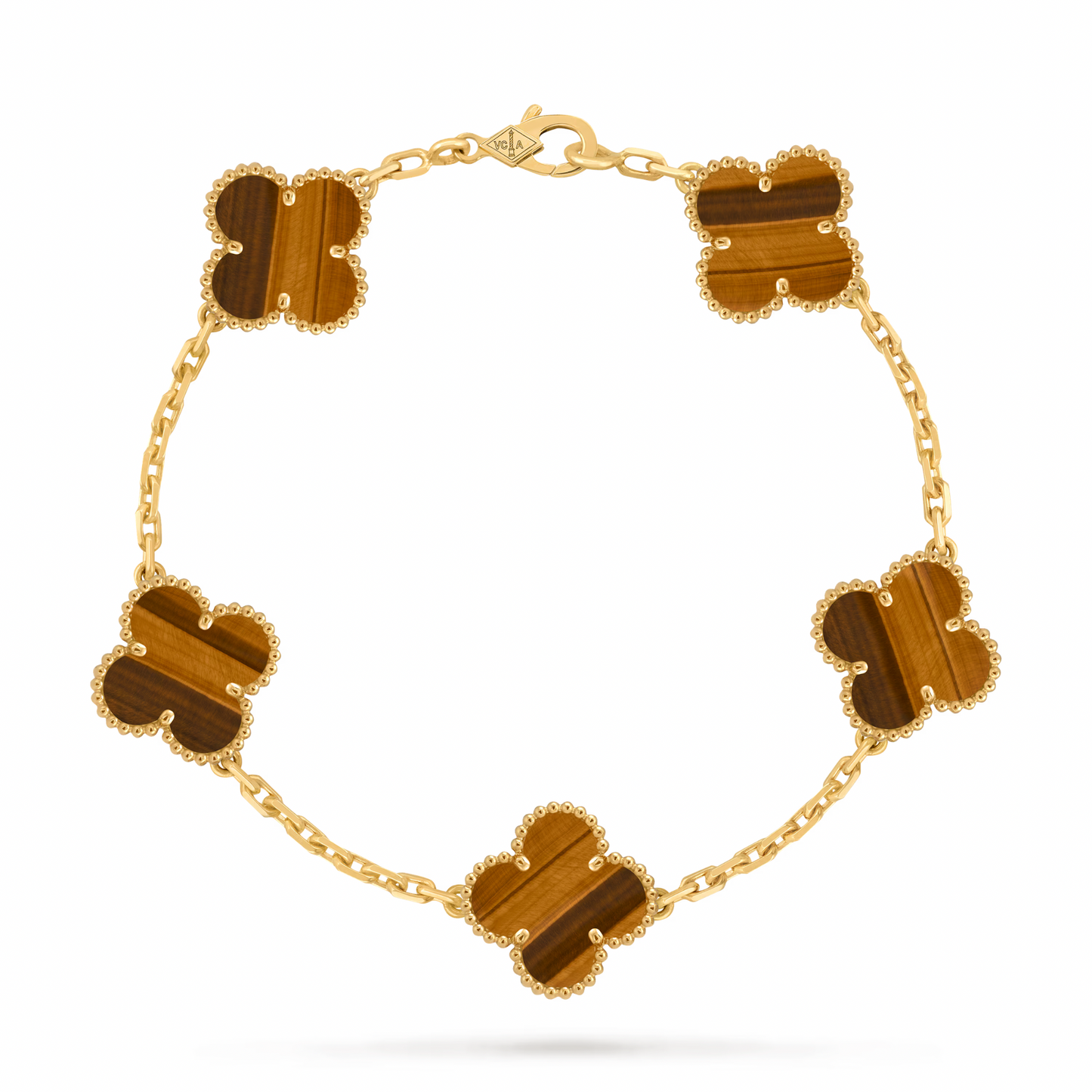 Pulsera Van Cleef Vintage Alhambra Amarilla Café