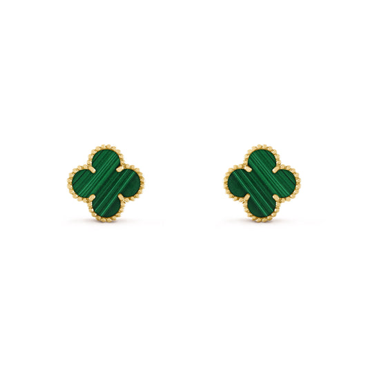 Aretes Van Cleef Vintage Alhambra Verde