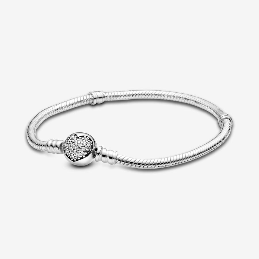 Pulsera Pandora Moments con cierre Corazón Brillante