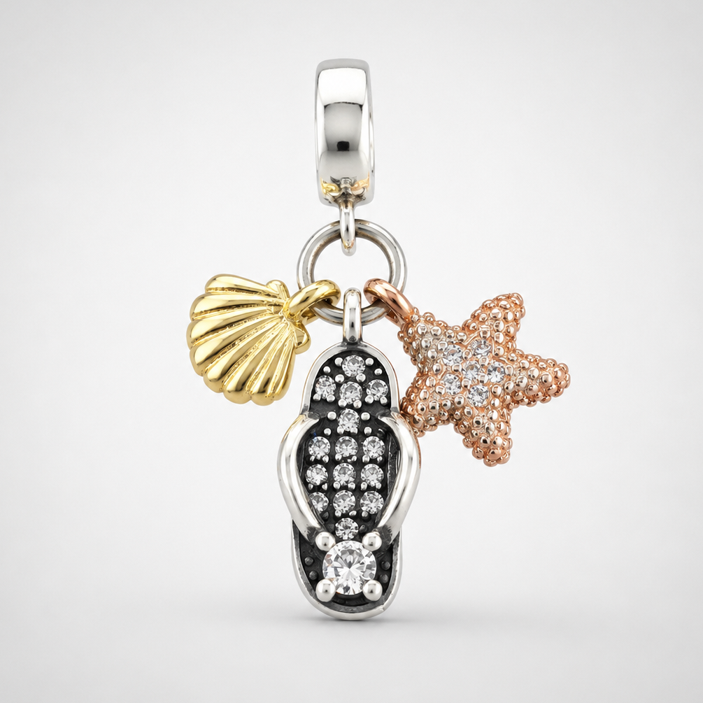 Charm Pandora Colgante Playa Con Chancla