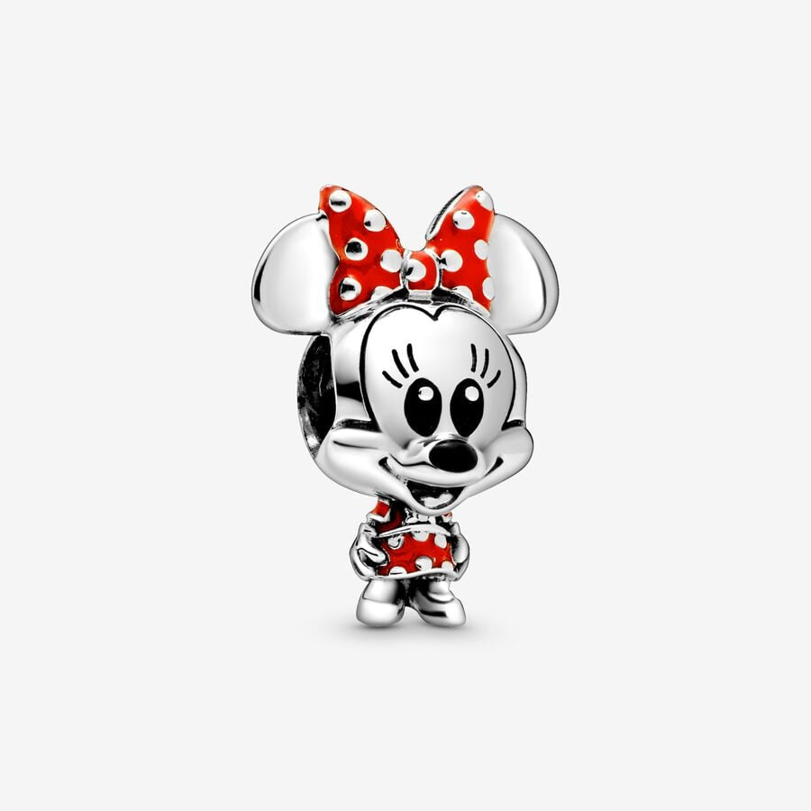 Charm Pandora Minnie Mouse con Vestido y Lazo de lunares de Disney