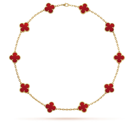 Collar Van Cleef Vintage Alhambra Rojo