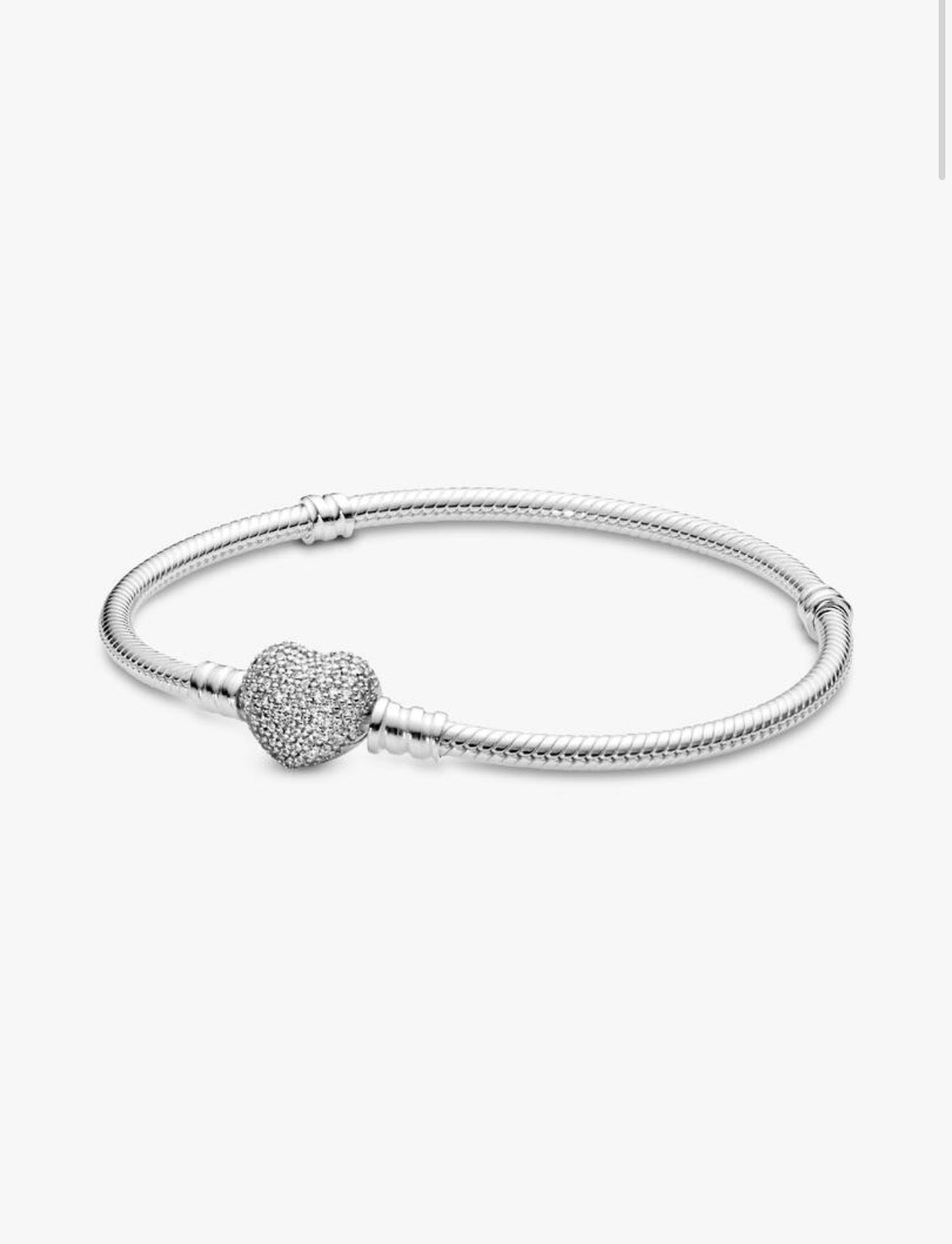 Pulsera Pandora Moments Con Cierre De Corazón Brillante