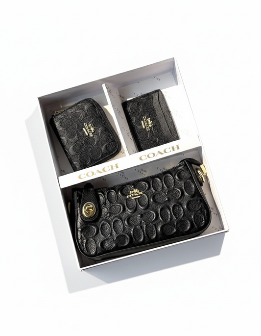 Set de Carteras Coach 3 piezas Negro