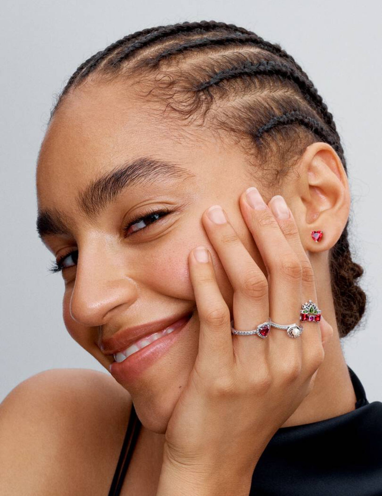 Anillo Pandora Corazón Rojo Brillante