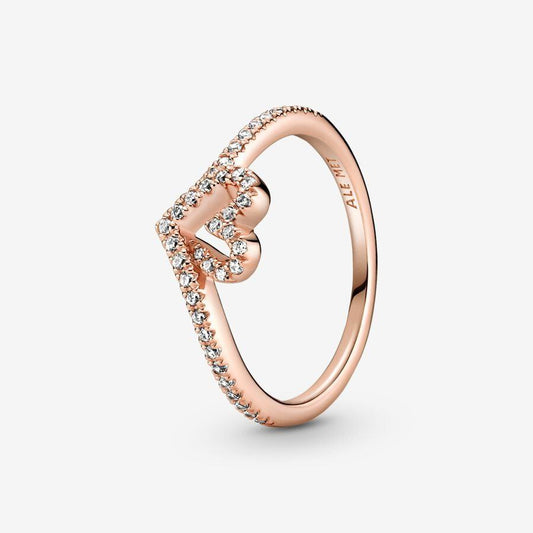 Anillo Pandora Corazón Grumoso en Rose Gold